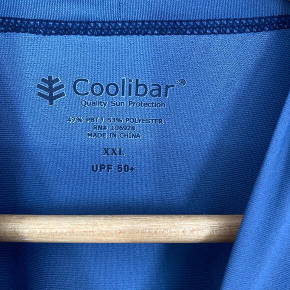 Coolibar Shirt Men’s XXL Blue Sun Protection UPF50+ Outdoor Fishing Hiking - Picture 3 of 6